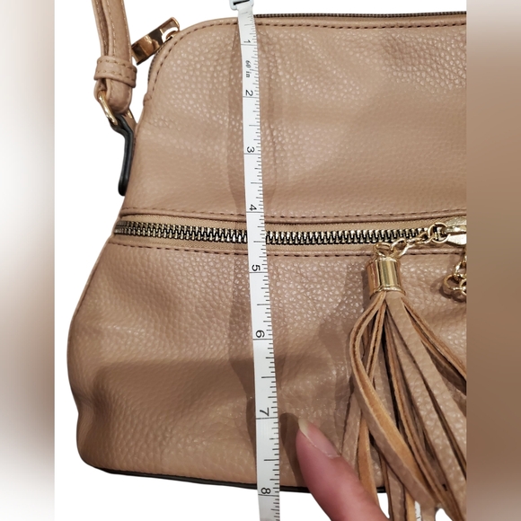 Beige Tassel Crossbody Bag - Picture 10 of 12